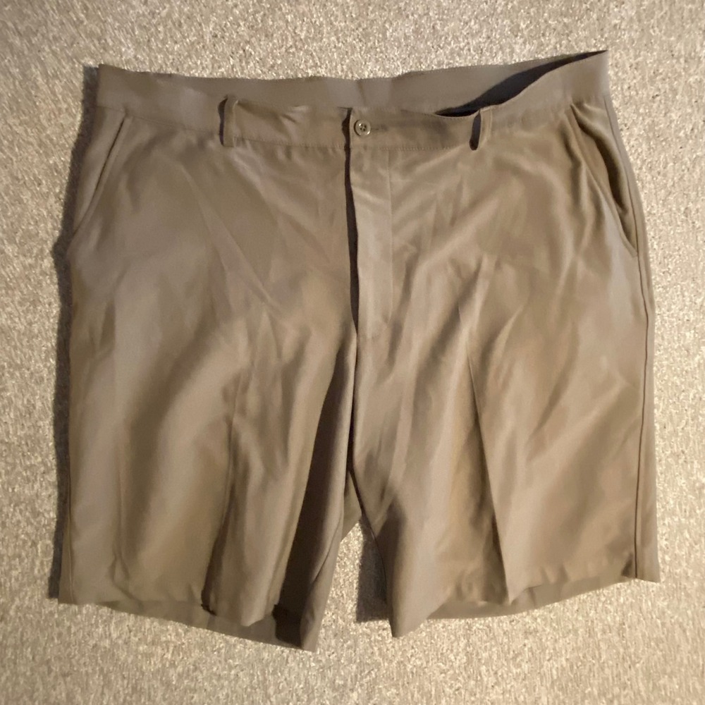 Bolle Golf Shorts Mens W40 Brown Tech‎ Stretch Performance Flat Front